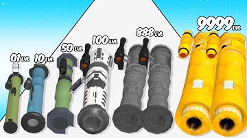 ROCKETS STACK RUSH - Level Up Rockets Max Level ASMR Satisfying Gameplay Walkthrough Android Game