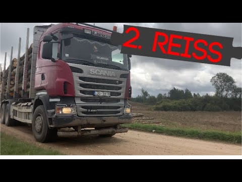 Latvian Timber Truck #2 Reiss ar SCANIA kokvedeju . Slikta nedēļas nogale-sasists BMW .