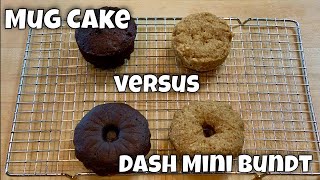 Dash Mini Bundt Maker vs Mug / Ramekin Cakes  Two Recipes Tested
