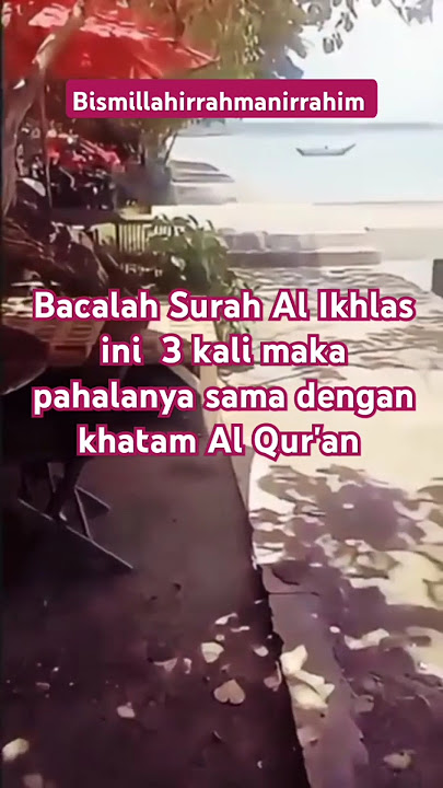 Baca Surah ini 3 kali pahalanya sama dengan Khatam Al Qur'an #quran #surah #alikhlas #shortvideo