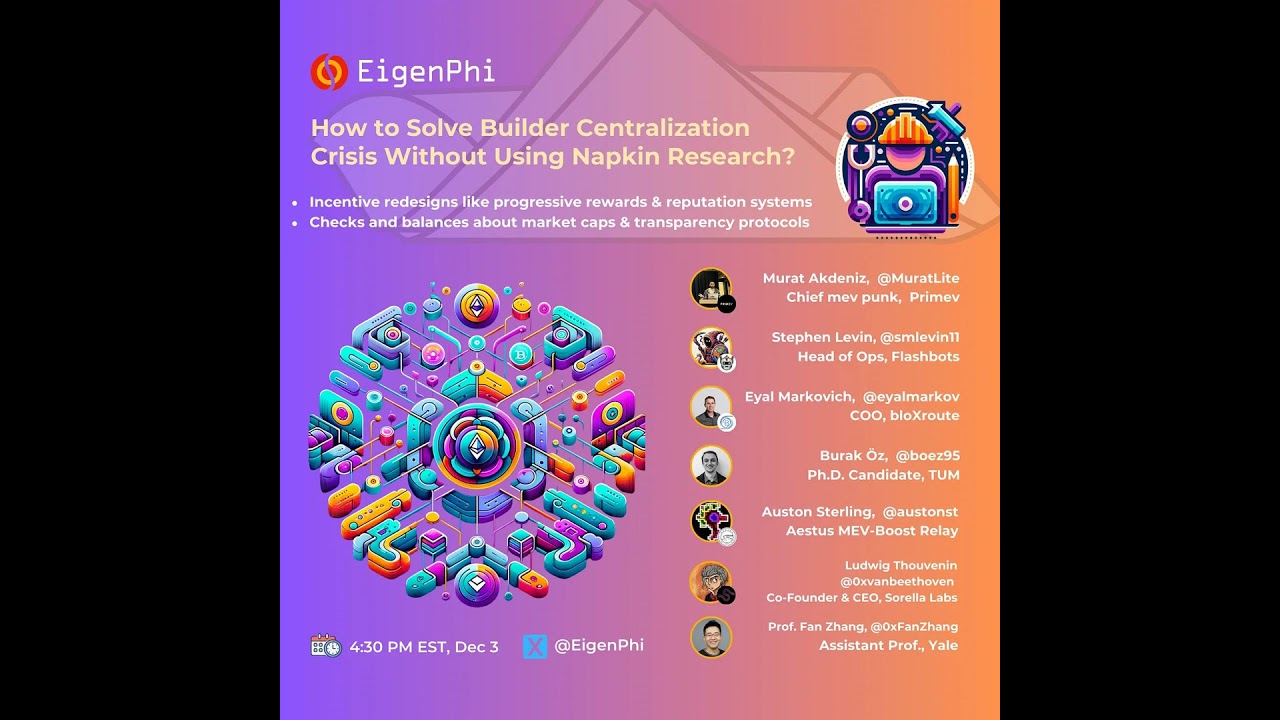 MEV Space #1: How Do We Solve the Builder Centralization Crisis Without Using Napkin Research?