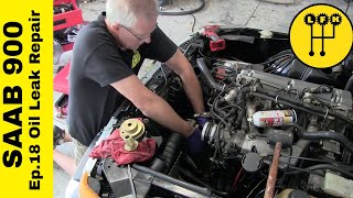 SAAB 900 Oil Leak Fixed - Ep.18 1986 Saab 900 Oil Pump Problems