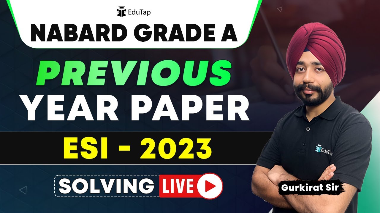 NABARD Grade A Previous Year Paper | NABARD PYQ 2023 ESI Analysis ...
