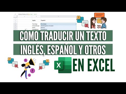 Como traducir un texto en EXCEL. Hoja de calculo. Español - Inglès y otros.