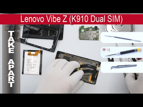 How to disassemble Lenovo Vibe Z K910, Take Apart, Tutorial
