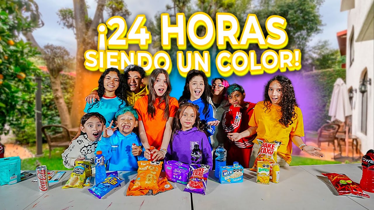 24 HRS COMIENDO DE UN SOLO COLOR !!