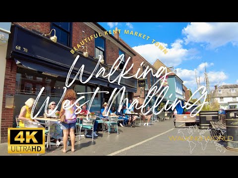 Walking West Malling 4K HD | Beautiful Kent Market Town | August 2022