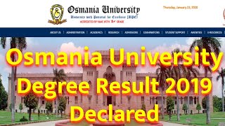 OU Degree Result 2019 2020 Declared Sem 1st, 3rd, 5th Exams BA, B Sc, B Com, BBA Results