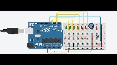 Secuencia de Leds con pulsador y potenciometro