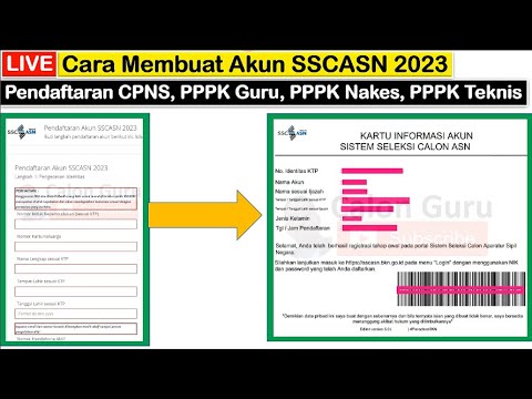 LIVE Cara Membuat Akun SSCASN 2023 pada Link Pendaftaran Akun SSCASN 2023 di SSCASN.BKN.GO.ID