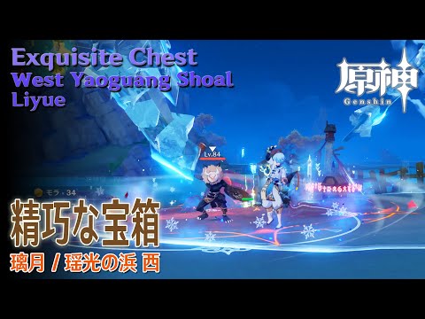 原神】精巧な宝箱/璃月/瑶光の浜西 [Exquisite Chest,West