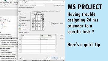 MS Project :  24 hour calendar not working for a specific task