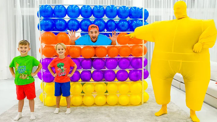 Chris and friends play with balloons and toys
