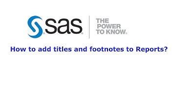 SAS Programming Tutorials | Titles and Footnotes | SAS Labels to Enhance Your Data | Class - 9