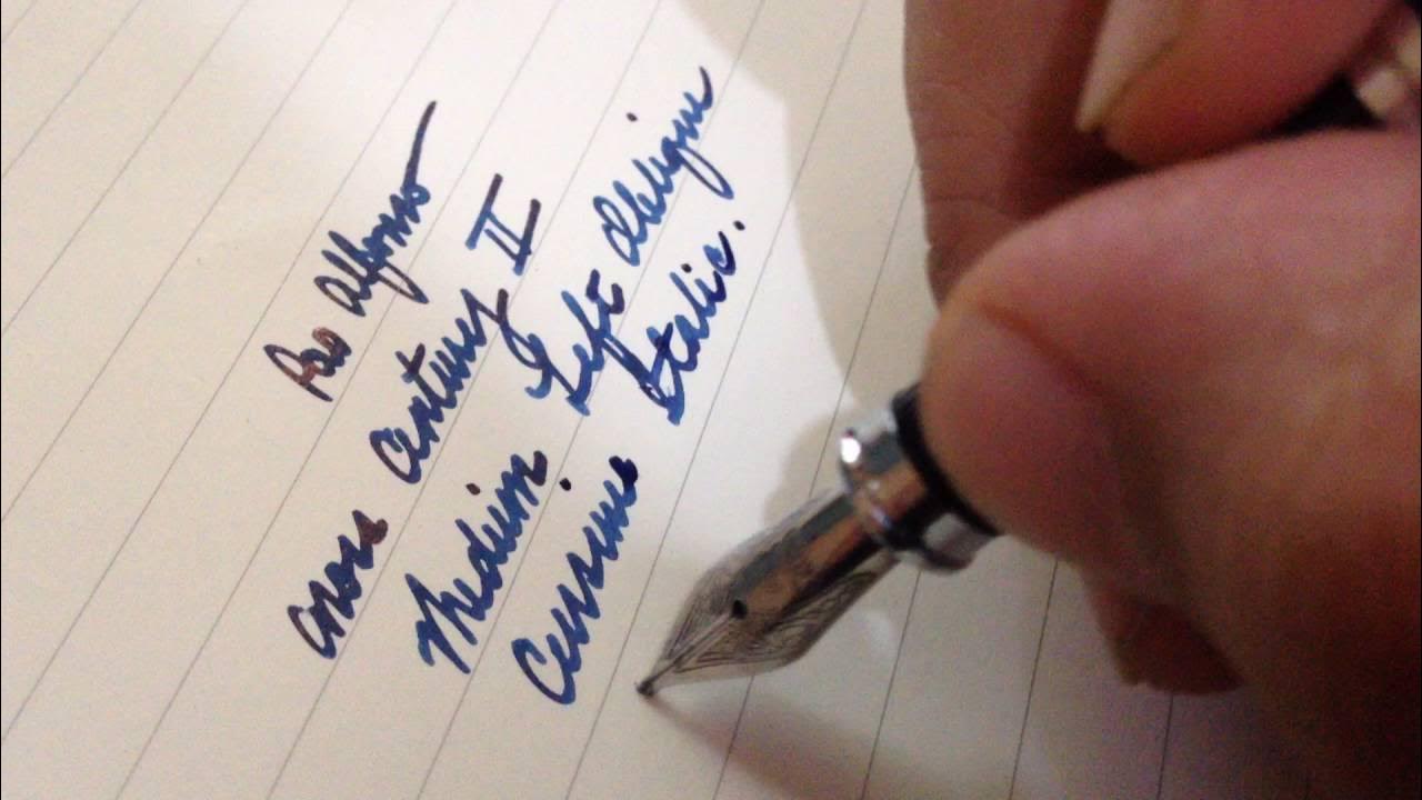 Writing Sample of Left Oblique Cursive Italic Nib YouTube