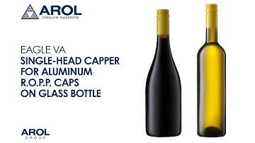 Single-head capper for Ropp aluminum caps on glass bottles