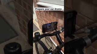 Ever wondered what an iPhone, sellotaped to a curtain pole hanger, bolted to a bike sounds like?