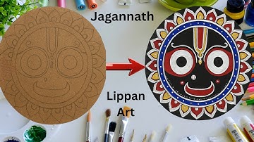 Lippan Art for Beginners | Step by Step| Easy Lippan Art | Lippan Art of Lord Jagannath