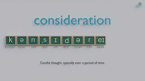 How to pronounce consideration ?