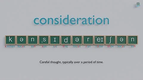 How to pronounce consideration ?