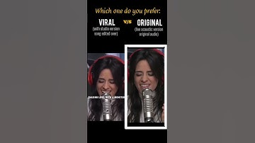 Thumbnail of Camila Cabello: Viral Video V/S Original (I'm in Live with the Monster) #shorts
