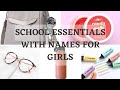 School essentials with names for girls clothes Hub