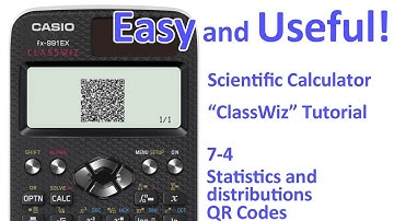 ClassWiz Calculator Tutorial - Stasitics 7-4 Statistics and distributions QR Codes