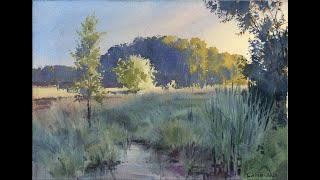 Низина. Пейзаж акварелью. Lowland. Landscape watercolor