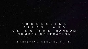 CS1 110: Process Files and Random number generation in java