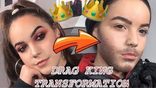 I TRY DRAG KING MAKEUP | GENDER TRANSFORMATION CHALLENGE