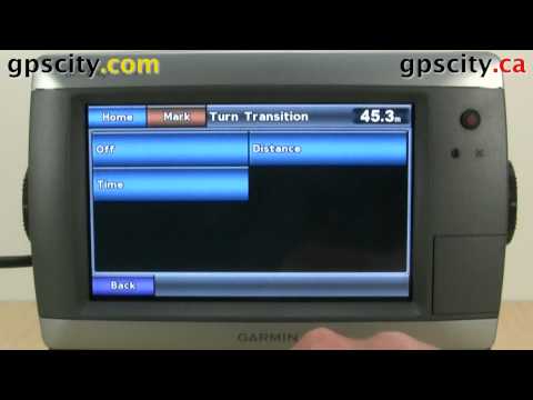 The Navigation Settings in the Garmin GPSMap 720S with GPS City