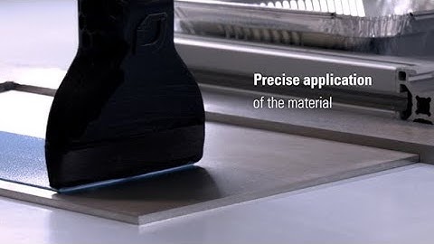 Dispensing I Flat dispensing of ELANTAS Damival U633/H907 snap cure with custom flat nozzle