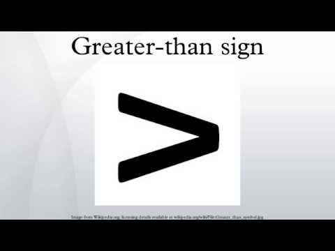 greater than sign youtube