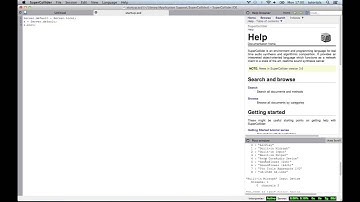 SuperCollider Tutorial 1 (IDE)