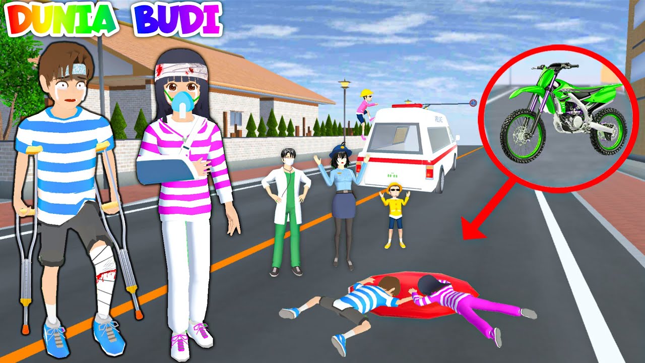 Yuta Mio Jatuh Kecelakaan Naik Motor Trail | Kak Sakura Panik Panggil Ambulan