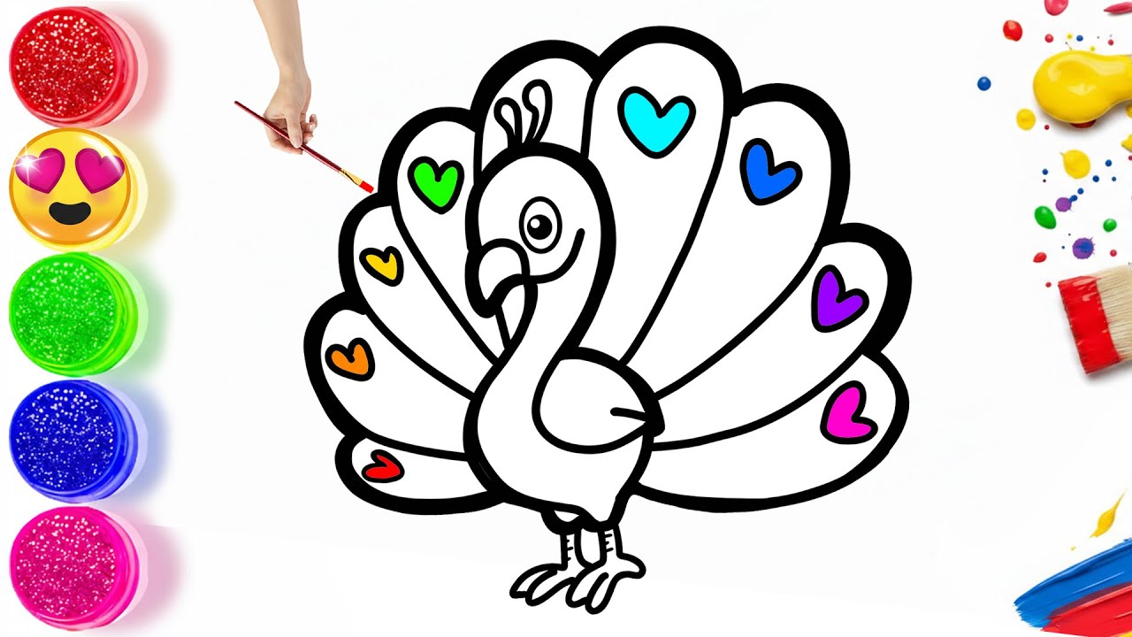 🦚How To Draw a Beautiful Peacock | Easy Step By Step Tutorial #7