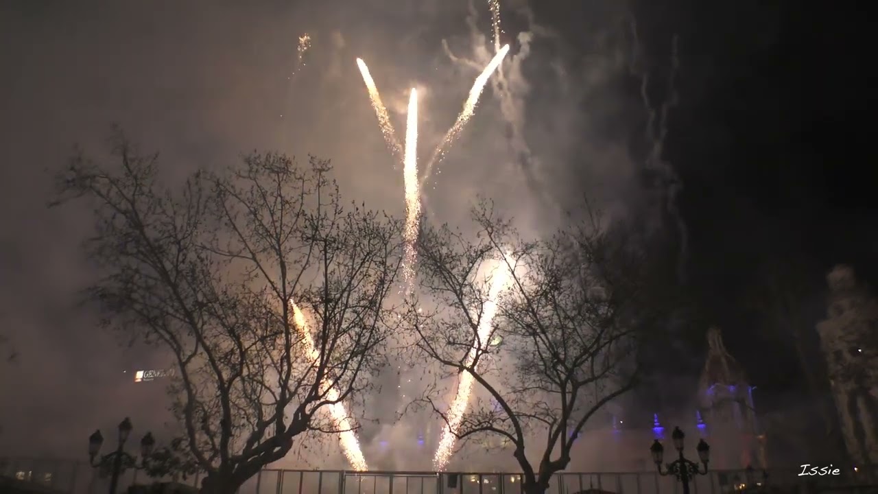 Fallas de Valencia 2024 Nit de l'Alba, Pirotecnia Aitana [4K] vuurwerk