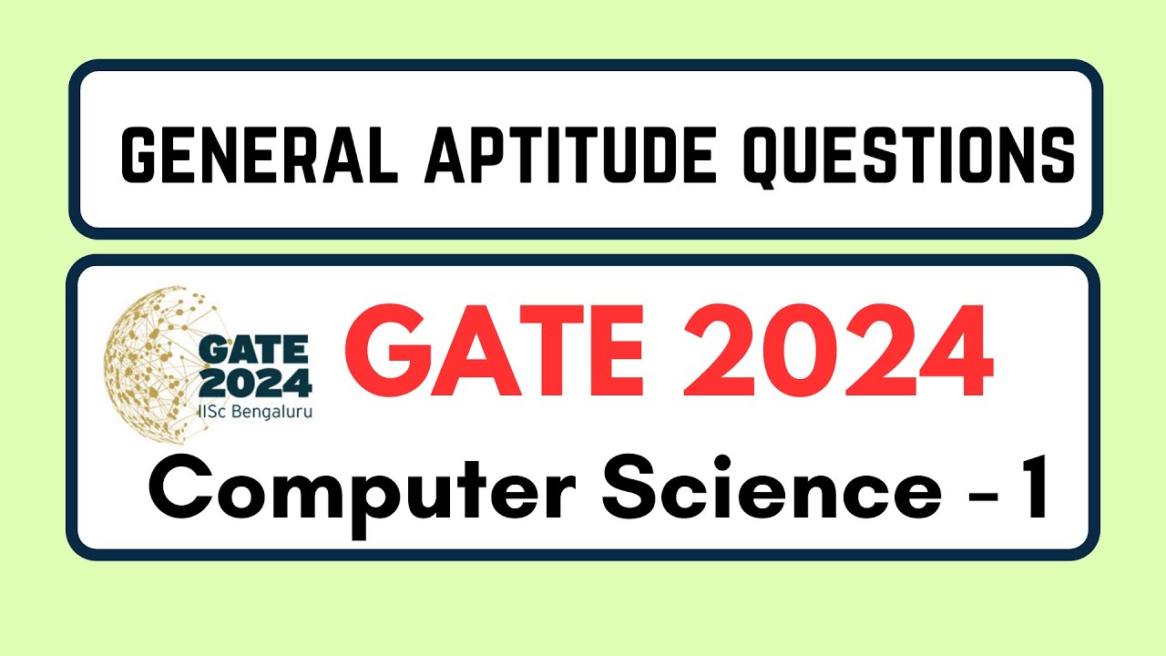 GATE Aptitude Previous Year Questions| Part 106 | GATE 2024 |BT CS1 MT ...