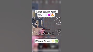 Bgmi player rush level☠️and result⚡ #pubgmobile#shorts