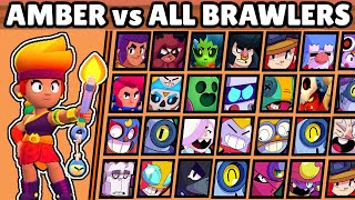 AMBER vs TODOS LOS BRAWLERS | 1vs1 | NUEVA BRAWLER | LEGENDARIO vs TODOS | BRAWL STARS