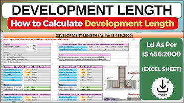 How to Calculate Development Length of Bar as Per IS 456 2000 | Bar Bending Schedule (BBS)