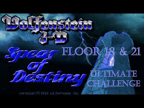 Прохождение Wolfenstein 3D Spear of Destiny: Ultimate Challenge [Floor 18 u0026 21] (100%) (Финал)
