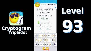 Cryptogram Tripledot Level 93 Answer | SolutionGuruji