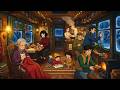 Family road trip overnight in the car during snowy season ❄️❤️🥰 Studio Ghibli style