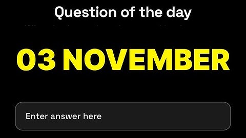 Dropee Question of the day 03 November | Dropee Question of the day Today | #dropee |