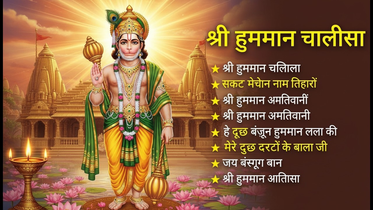 श्री हनुमान चालीसा 🌺🙏 shree hanuman chalisa original video 🙏🌺 gulshan kumar hariharan full hd