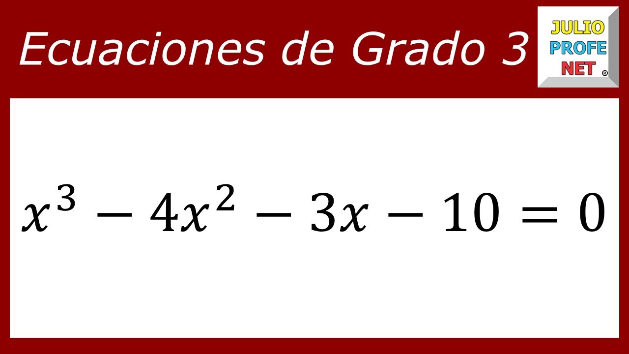 Ecuaciones De Tercer Grado Ejercicio 3 Youtube