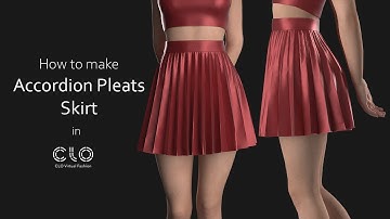 How to make Accordion Pleats Skirt: CLO3D Tutorial