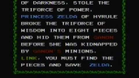 Legend of Zelda [NES] Intro