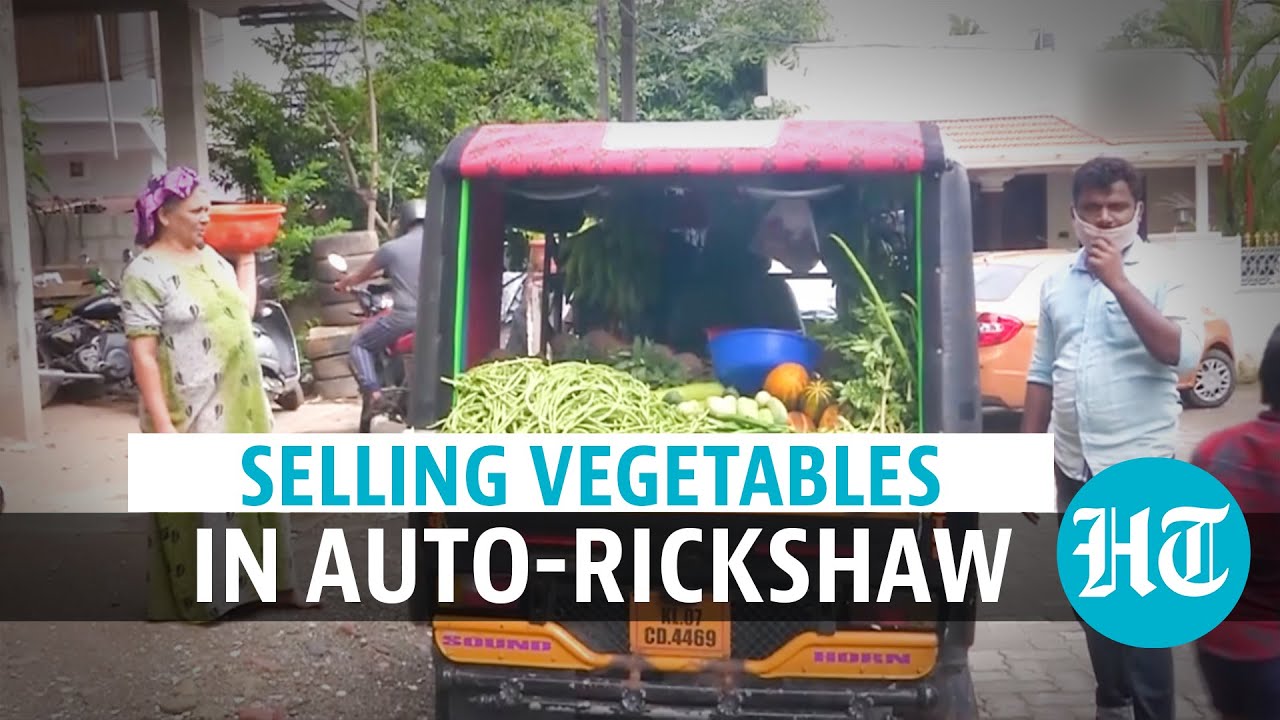 Vegitable Riksha Auto-rickshaw turned into vegetable cart by Kerala driver - YouTube